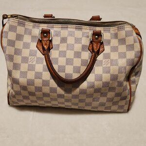 Authentic Vintage Speedy 35 Azur Damier Louis Vuitton Bag